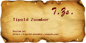 Tipold Zsombor névjegykártya