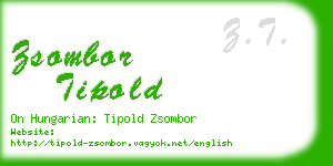 zsombor tipold business card